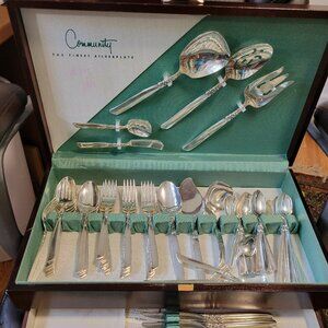 Complete NIB Community Plate with extra Serving Pieces South Seas 1955 Pattern